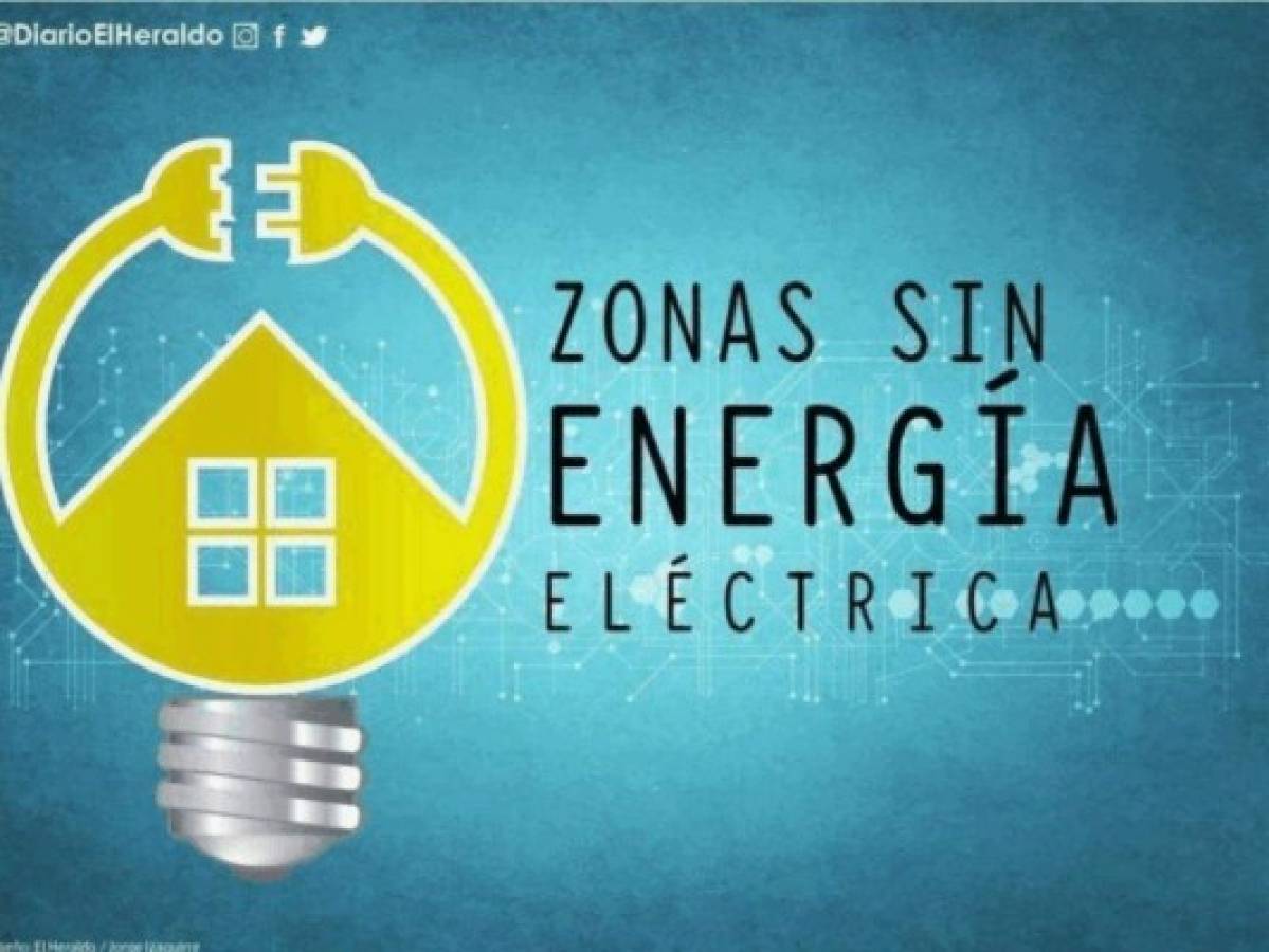 Zonas de Honduras que estarán sin electricidad este jueves 19 de agosto de 2021