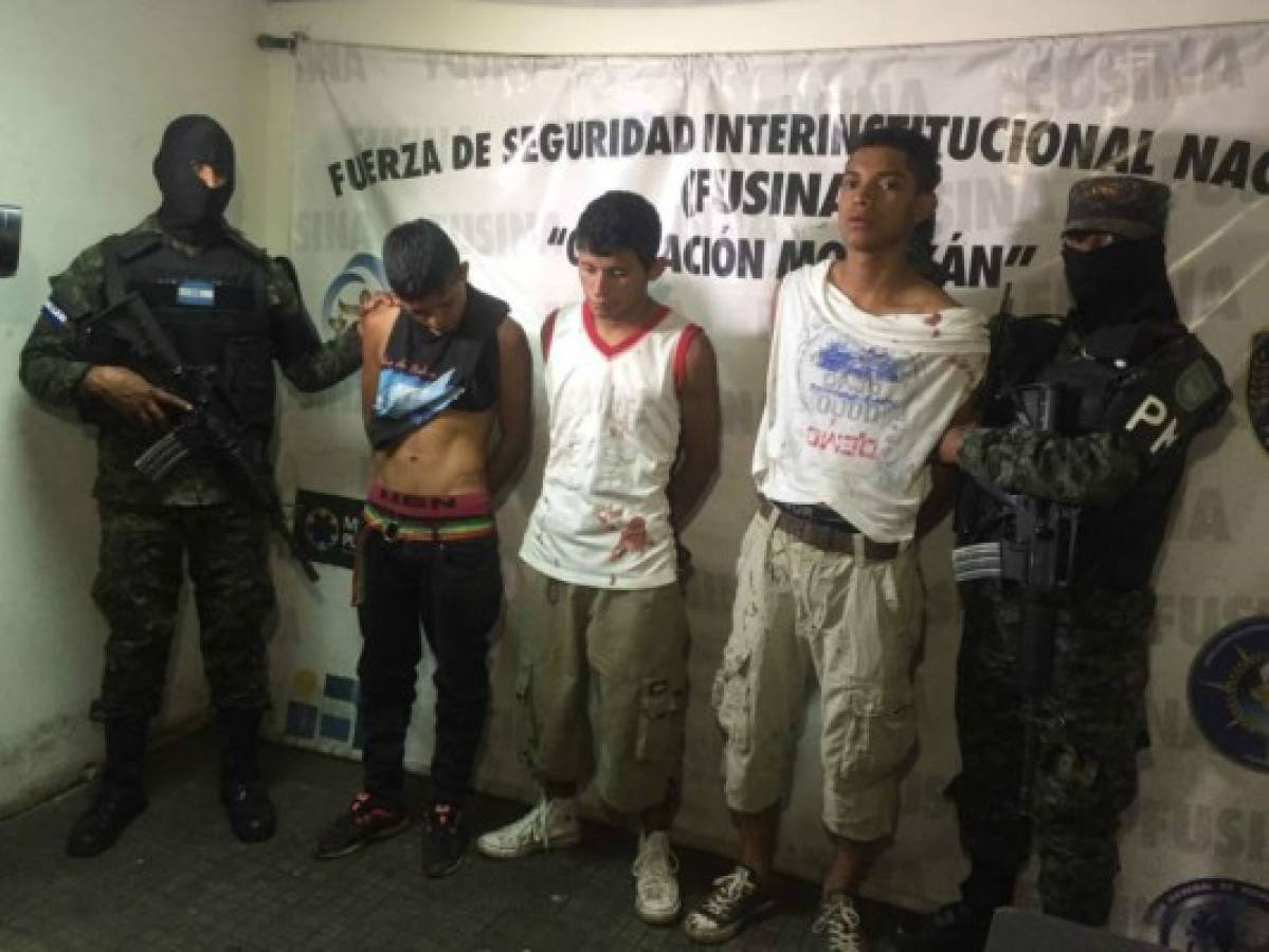 Capturan a tres presuntos ladrones en la capital de Honduras