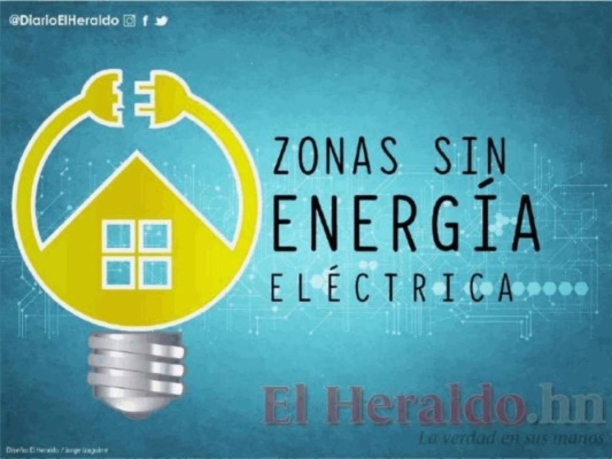 Zonas de San Pedro Sula que estarán sin electricidad este lunes 15 de febrero