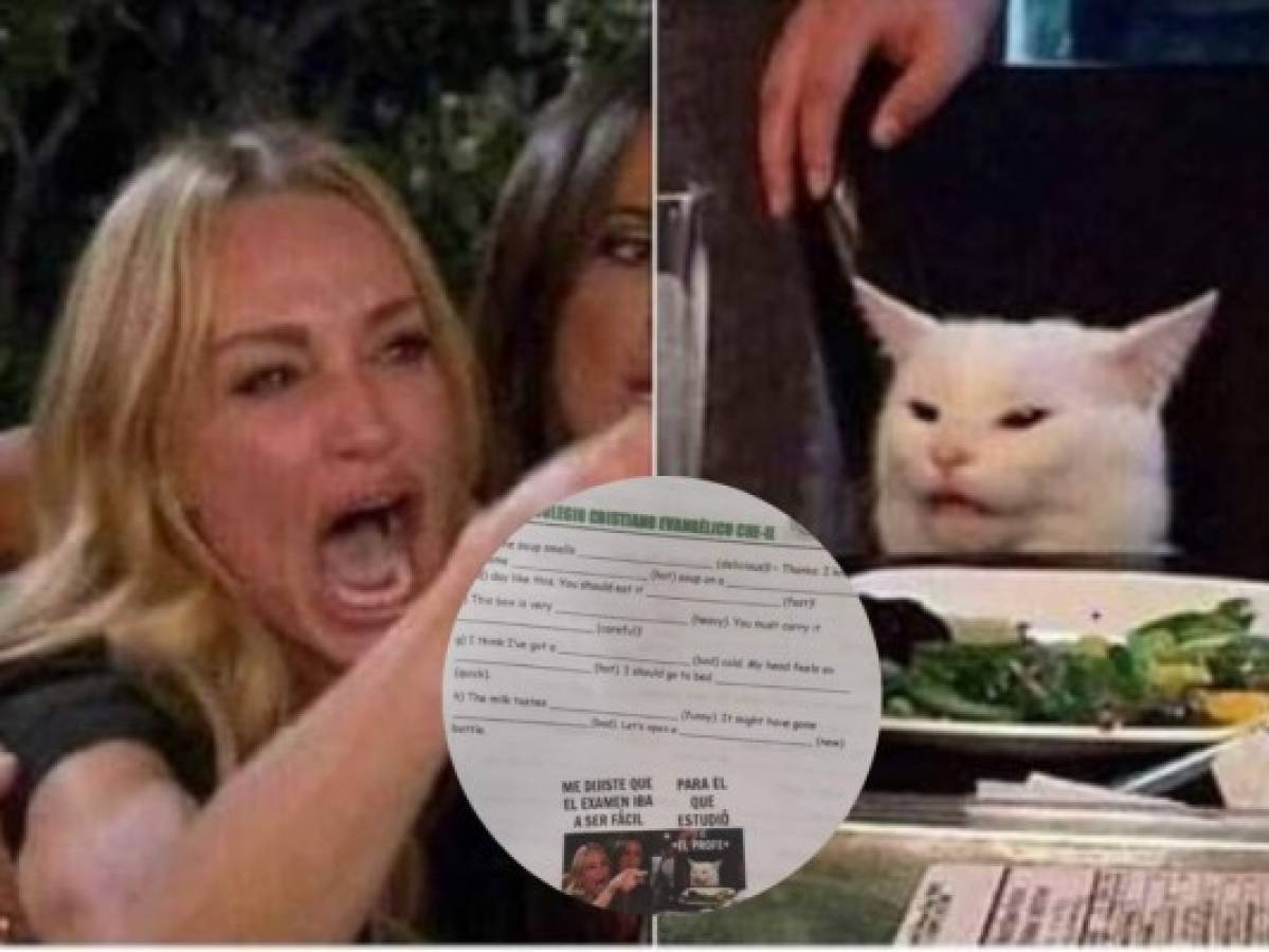 Maestra argentina motiva estudiantes con meme del gato en examen