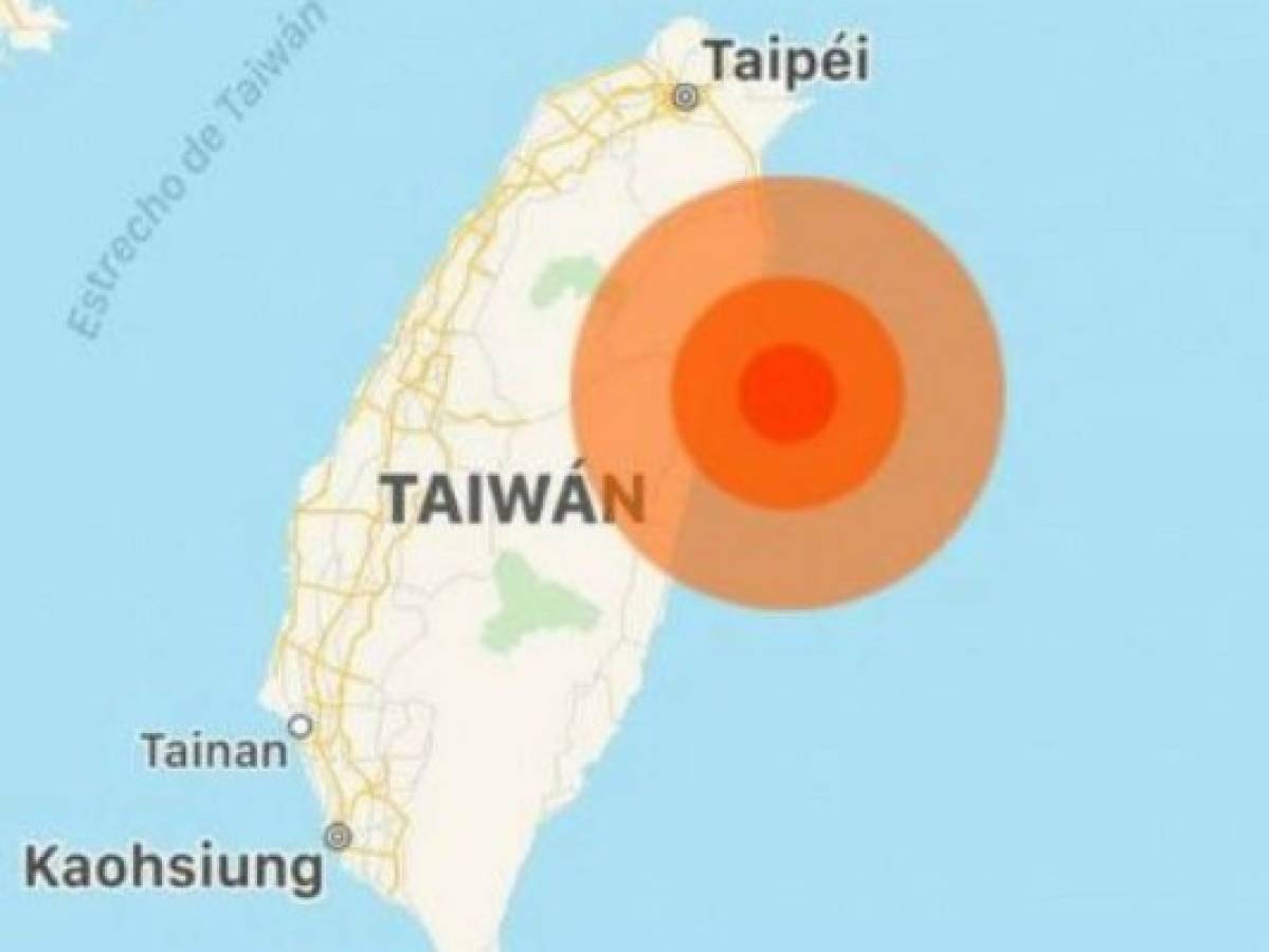 Sismo de magnitud 6.1 registrado frente a costas de Taiwán