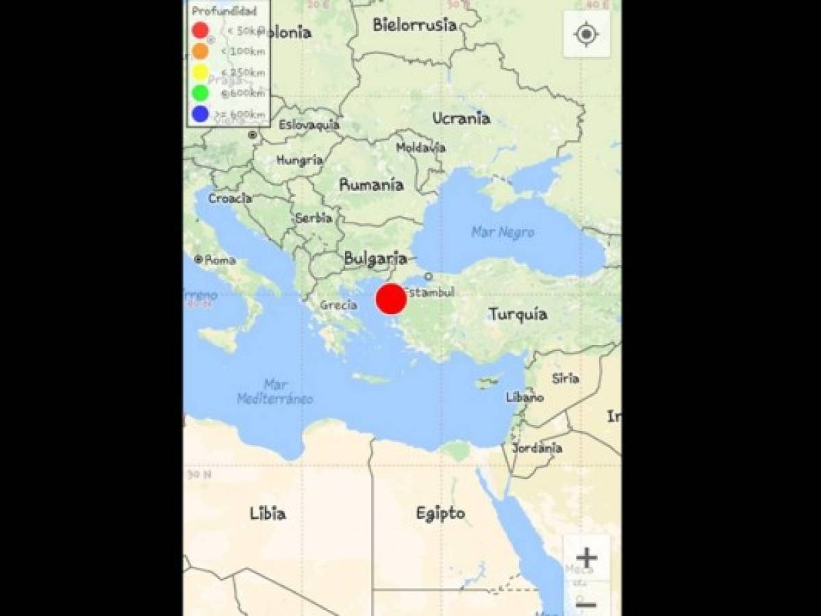 Sismo de 6.3 en el Egeo es percibido en Grecia y Turquía