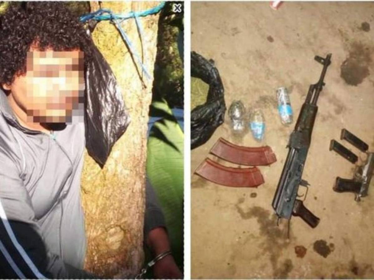 Con armas y granadas cae hondureño en Guatemala