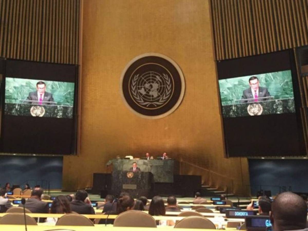 Honduras aborda problemas de la droga durante Asamblea de la ONU  