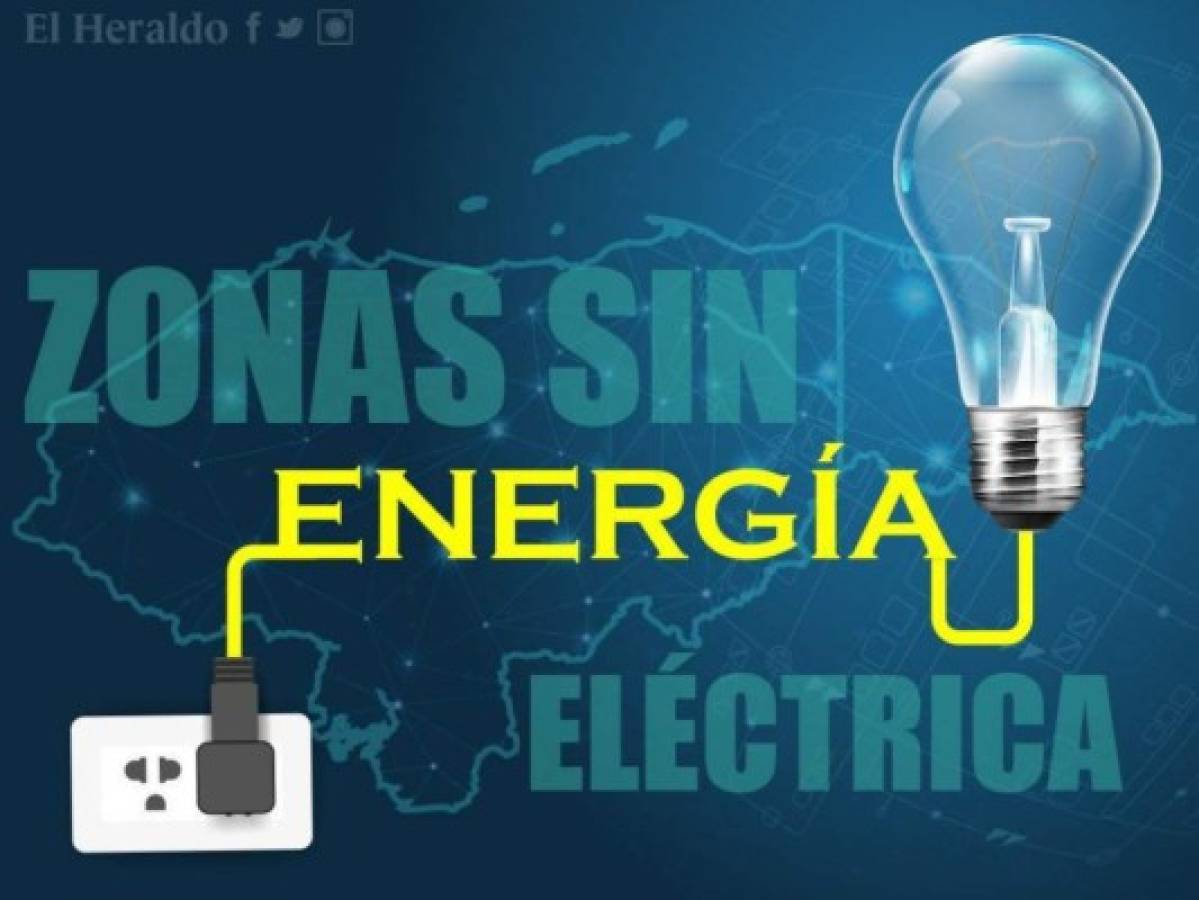 Zonas de Honduras sin energía eléctrica el viernes 28 de agosto