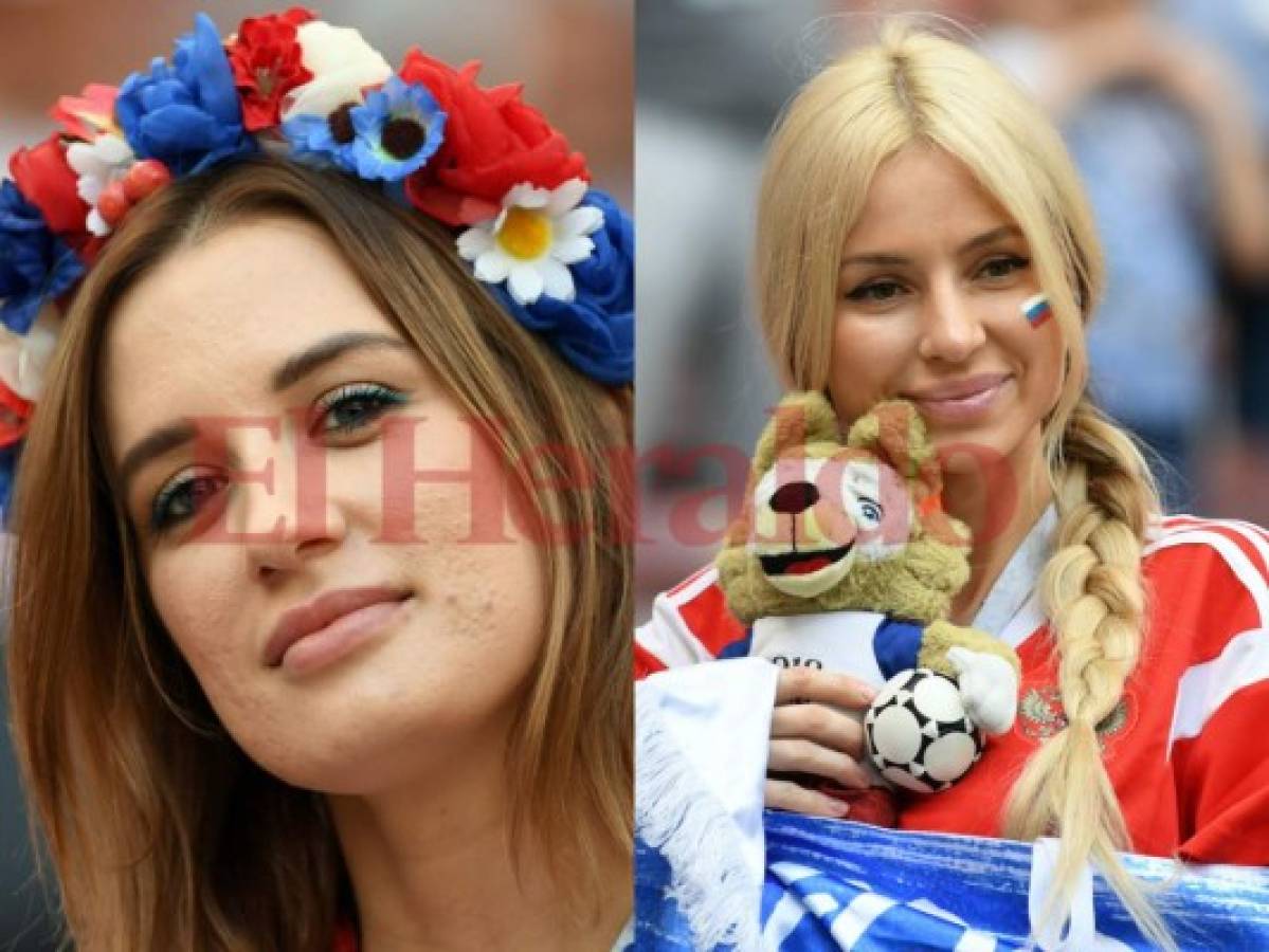 Las guapas mujeres que adornan el Mundial en el duelo España vs Rusia