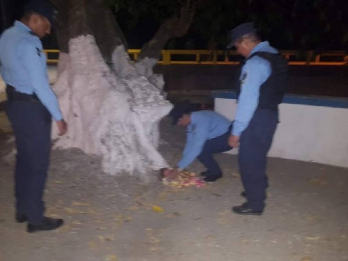 El menor encontrado abandonado estaba junto a un árbol, cercano al puente de Omoa.