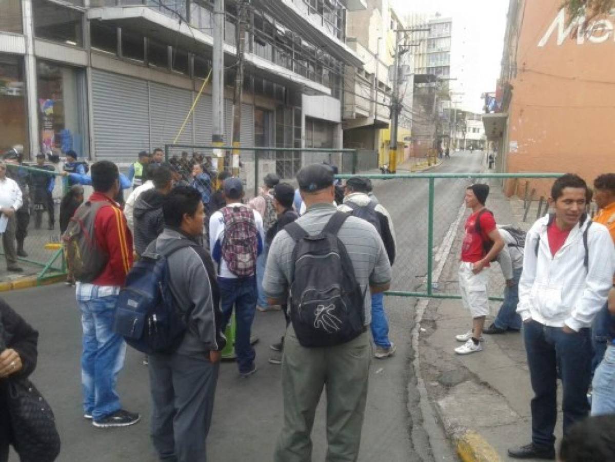 Cierran temporalmente calles de Tegucigalpa  