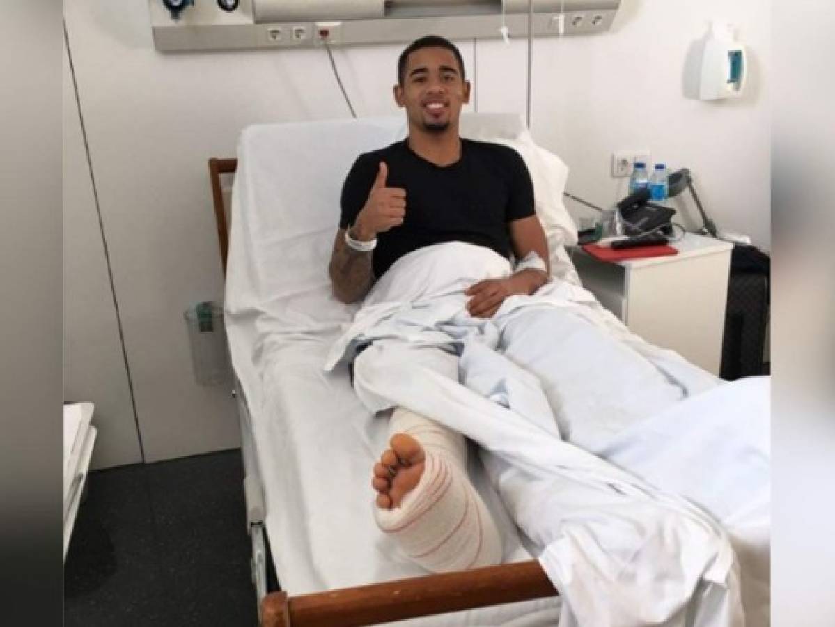 Atacante brasileño del Mánchester City Gabriel Jesus estará de baja dos o tres meses