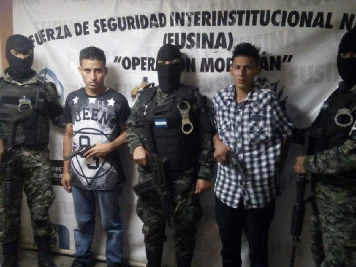 Capturan dos supuestos delincuentes en poder de armas de fuego en la capital de Honduras