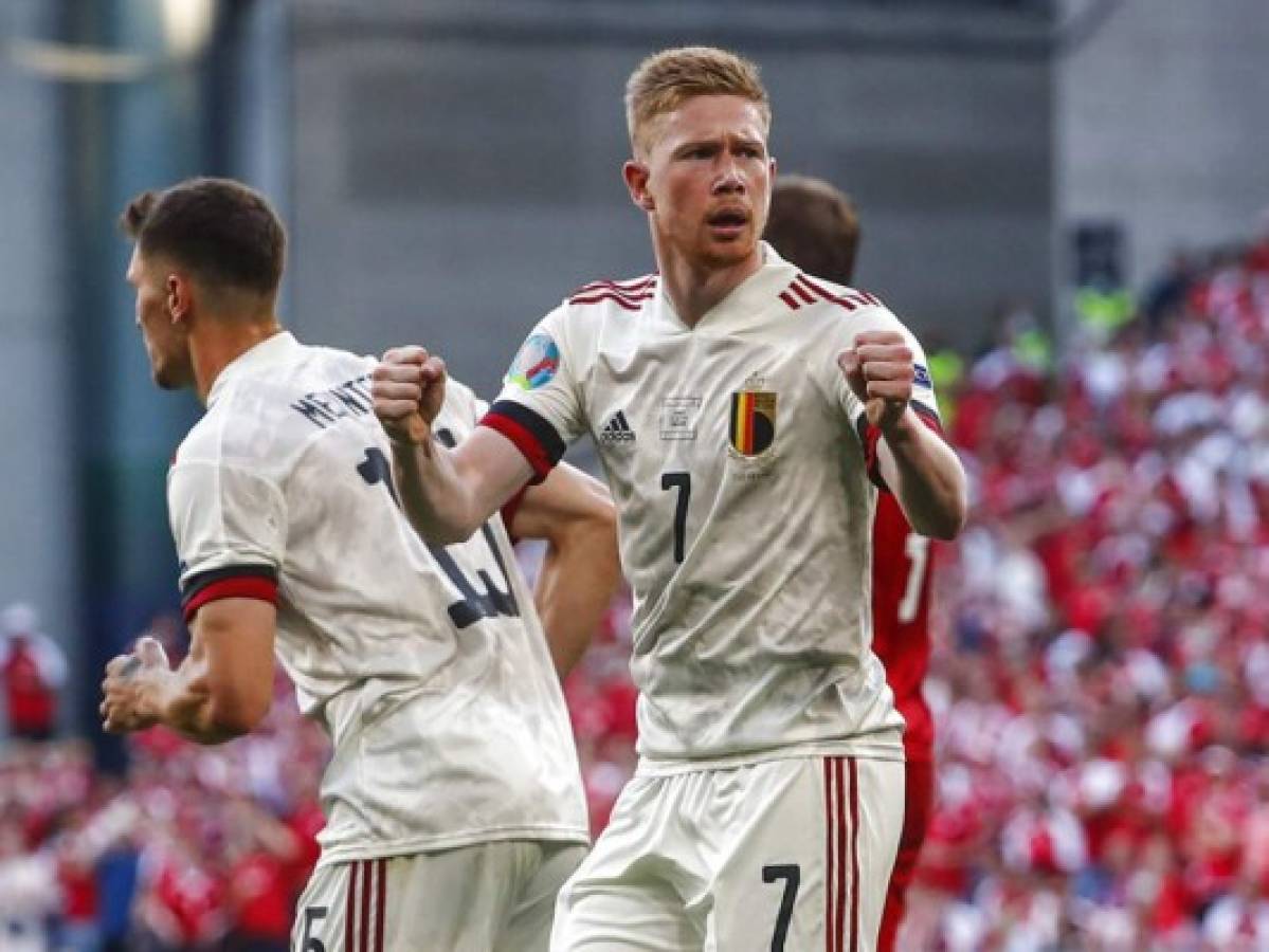 Lesión facial todavía afecta a De Bruyne en Euro 2020