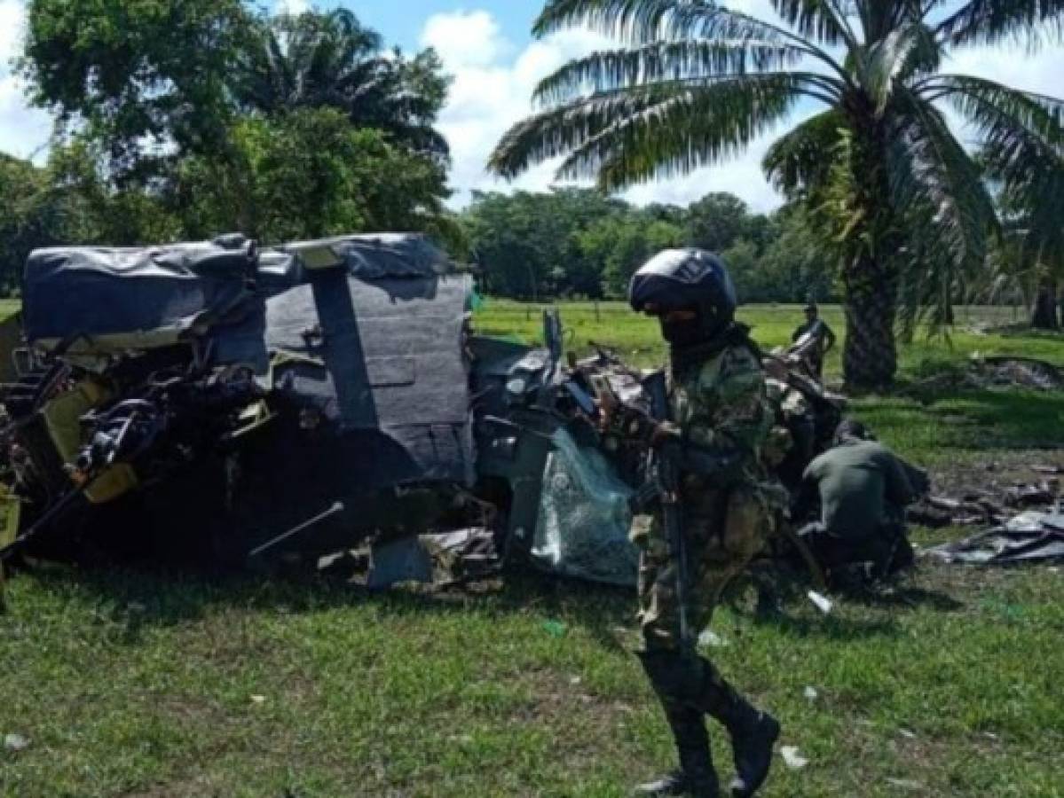 Cinco policías mueren en incendio de helicóptero en Colombia