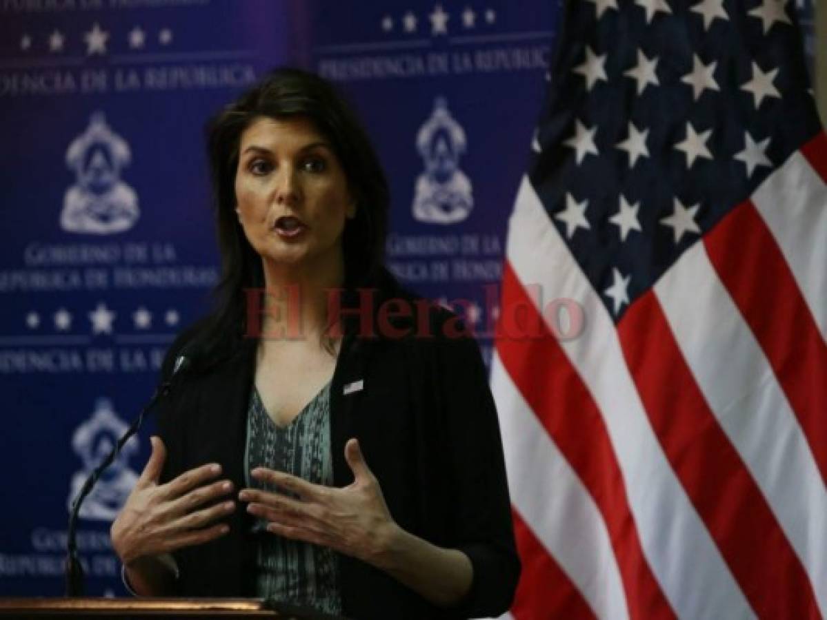 Nikki Haley aplaude lucha contra el narcotráfico y reitera apoyo de Estados Unidos a Honduras