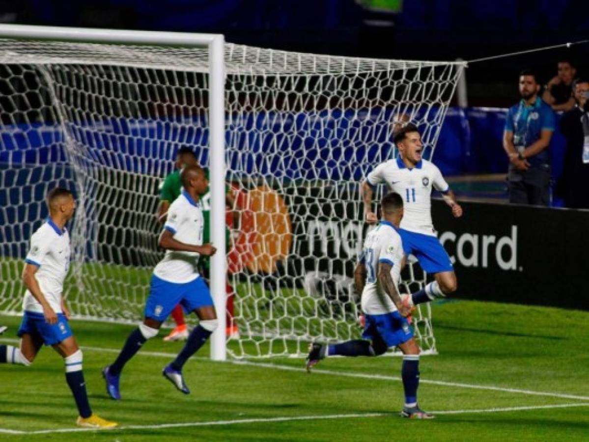 Brasil golea 3-0 a Bolivia en la apertura de la Copa América