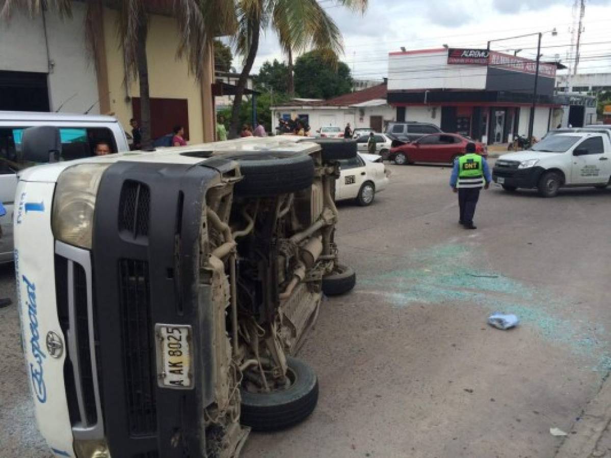 Seis personas heridas en accidente de tránsito en San Pedro Sula