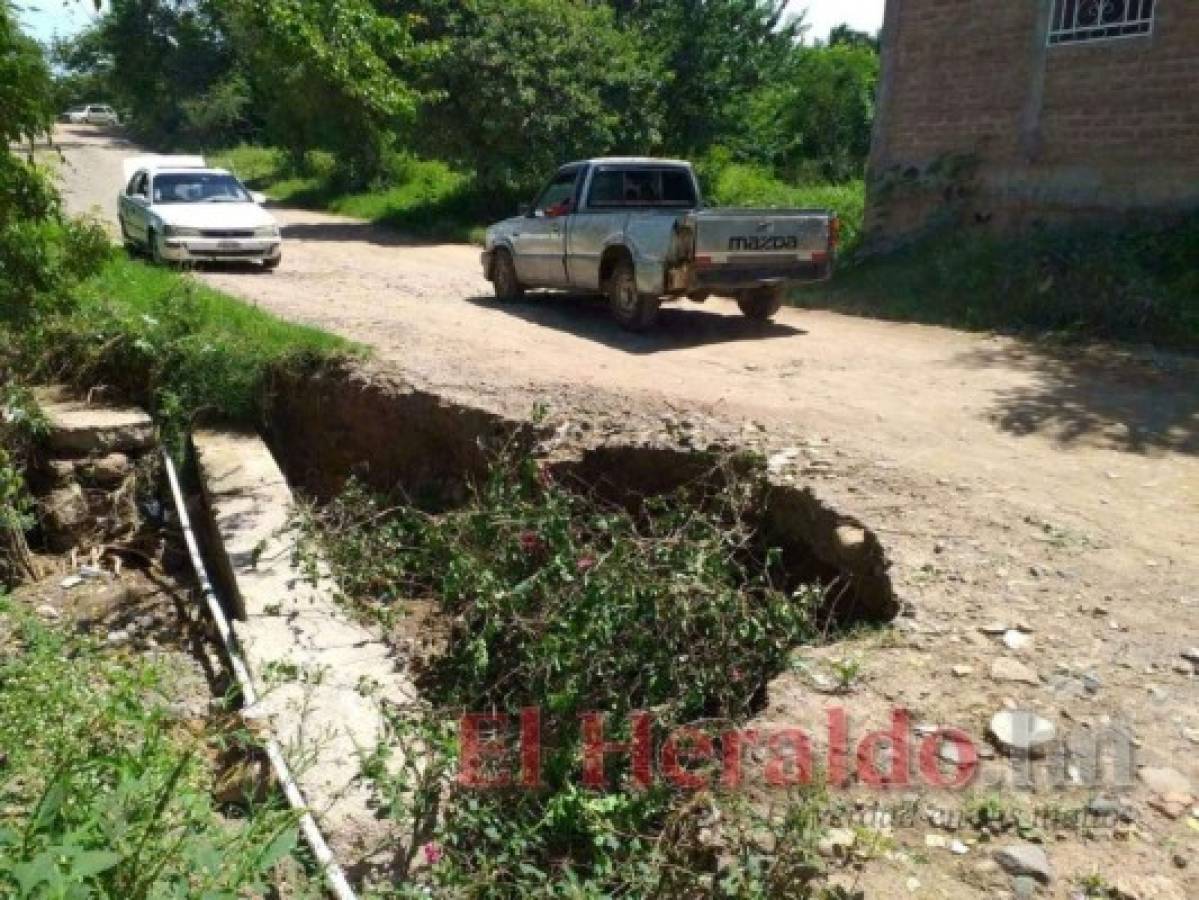 Lluvias dañan sistema de aguas negras y red vial de Comayagua