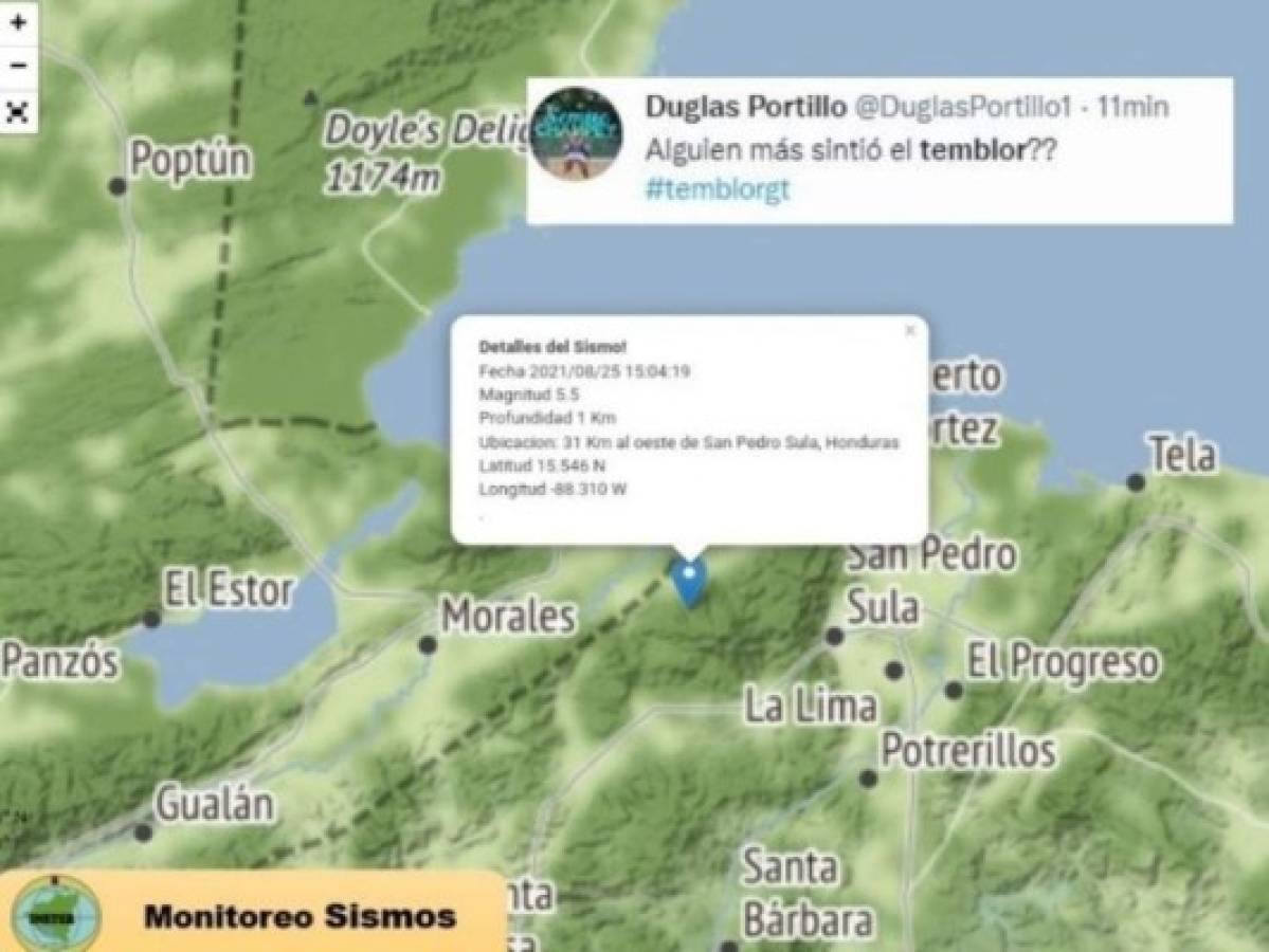 Hondureños reaccionan con temor al sismo que se sintió en el país: 'Dios nos guarde'  