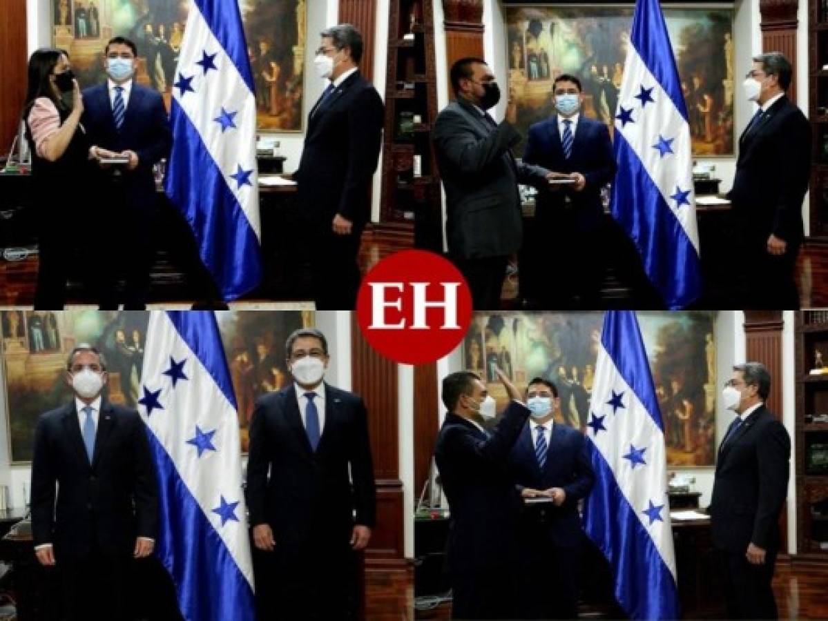 Presidente Juan Orlando Hernández juramenta a cuatro nuevos funcionarios