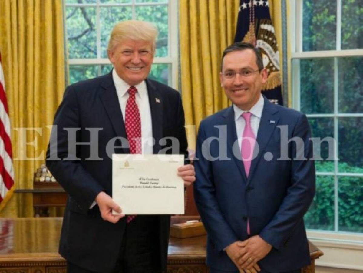 Embajador de Honduras en Estados Unidos, Marlon Tábora, se reúne con presidente Donald Trump