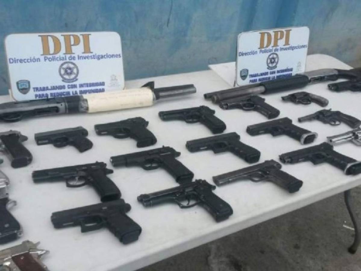 Honduras decomisó 13 mil armas y destruyó solo 7 mil entre 2011 y 2016, revela estudio