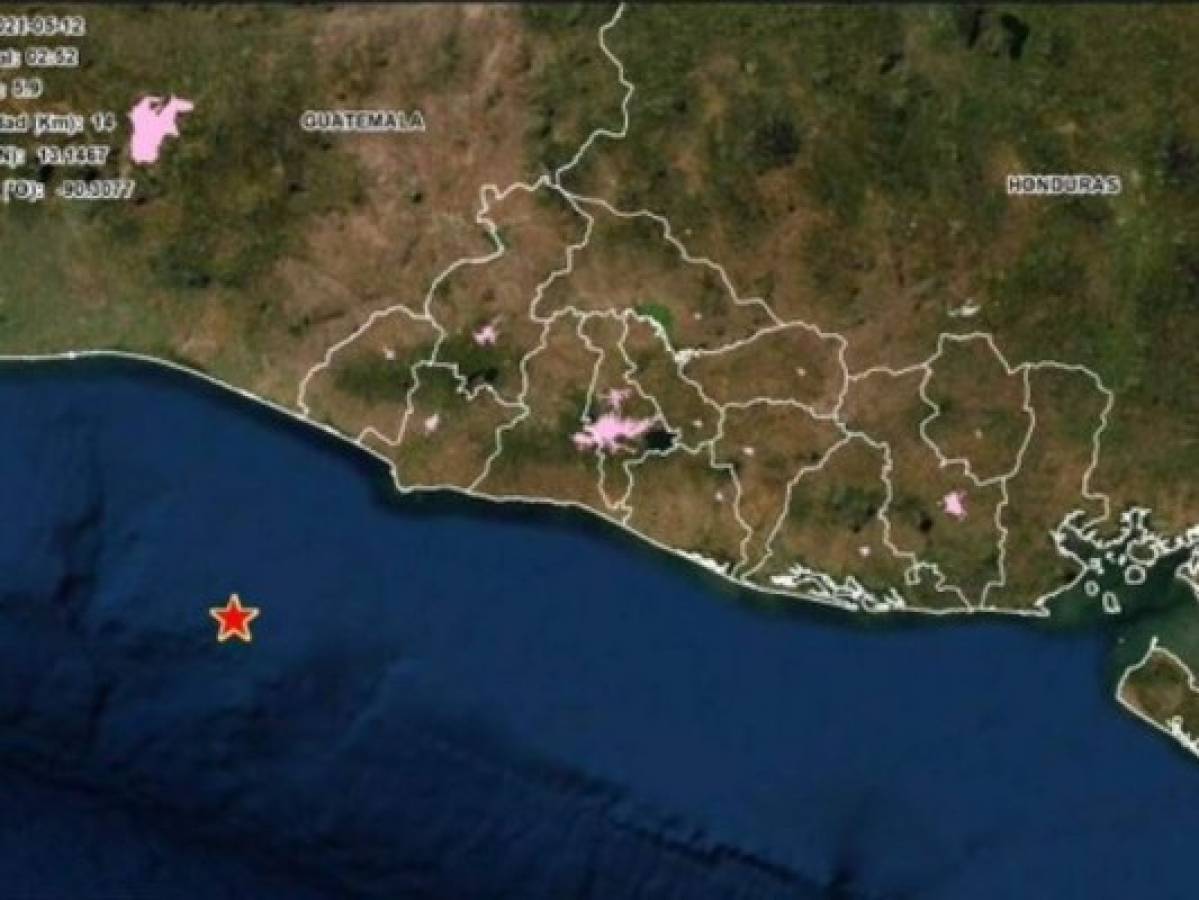 Seis temblores sacuden la costa Pacífica de El Salvador y Guatemala 