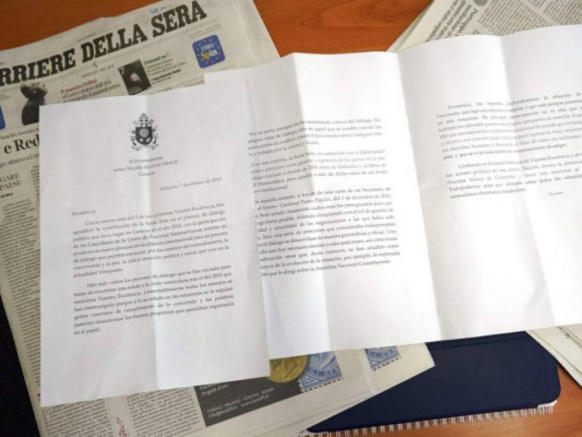 Filtran carta que el papa Francisco escribió a Nicolás Maduro