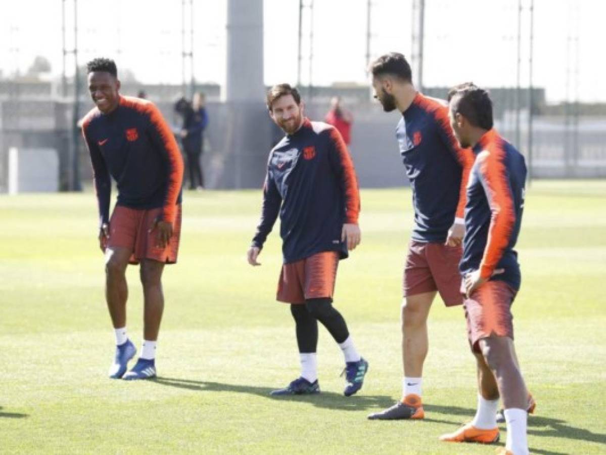 Lionel Messi se reincorpora parcialmente al entrenamiento del Barcelona  