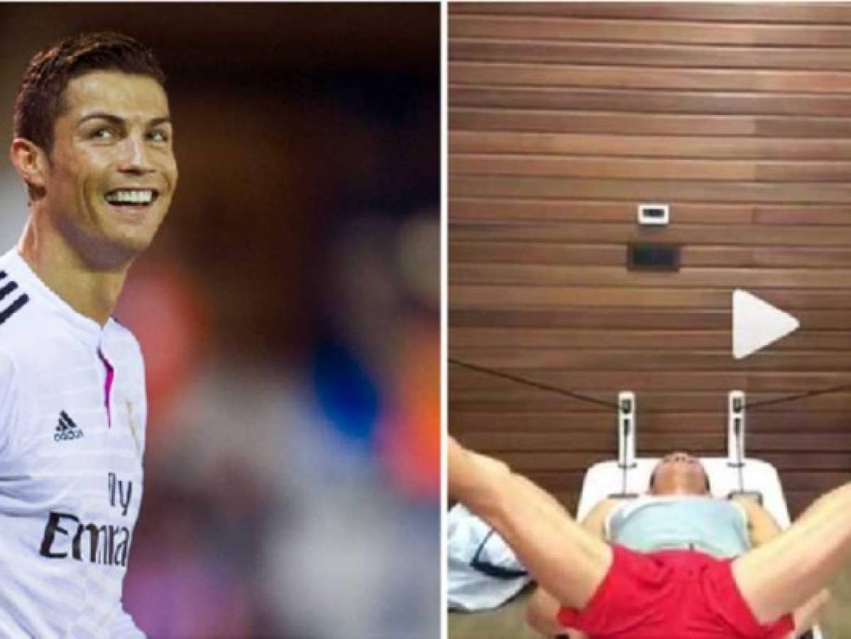 Cristiano Ronaldo muestra a sus fans como entrena en su casa