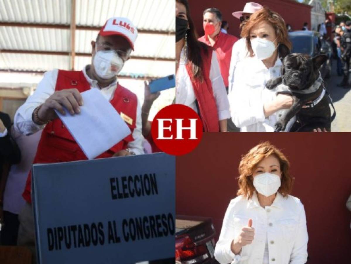 Luis Zelaya llega a votar junto a su esposa y su perrita Kemba (FOTOS)