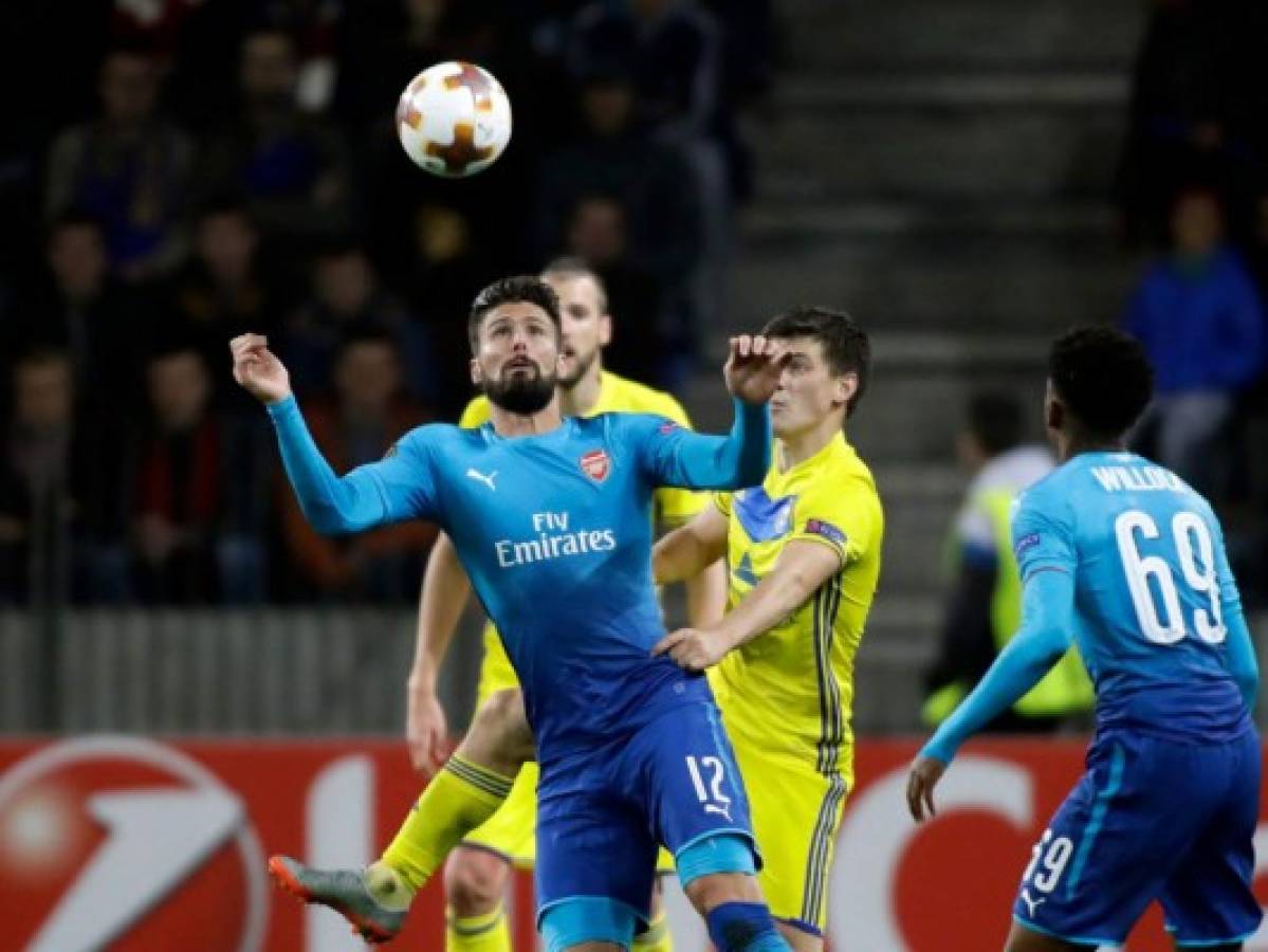 Liga Europa: Giroud llega a 100 goles con Arsenal en triunfo