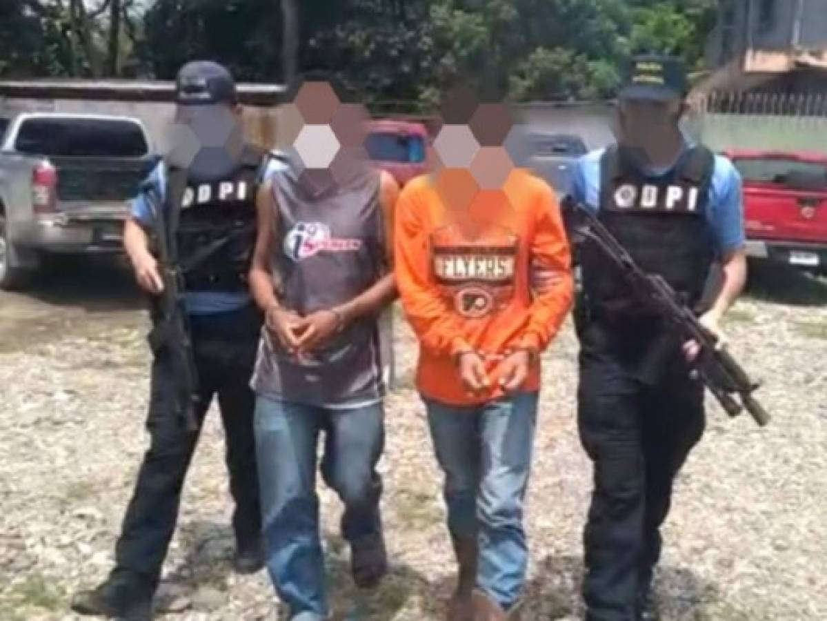 Capturan a dos supuestos gatilleros de la MS-13 en El Progreso  