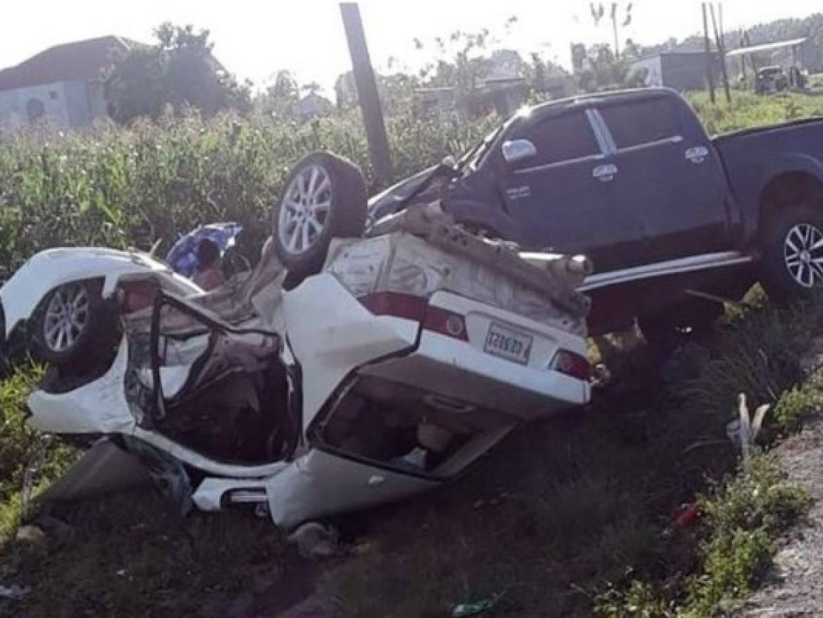 Ocho personas heridas deja colisión en carretera CA-13