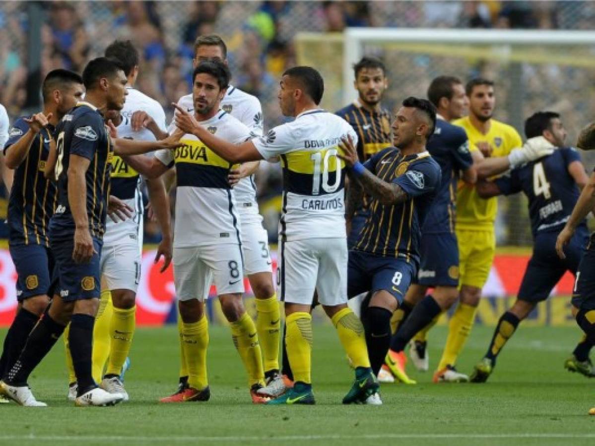 Teo Gutiérrez anota en la Boca para Rosario y celebra a lo River... ¡la que se armó!