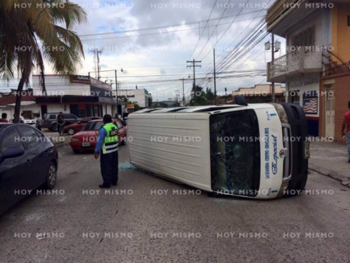 Seis personas heridas en accidente de tránsito en San Pedro Sula