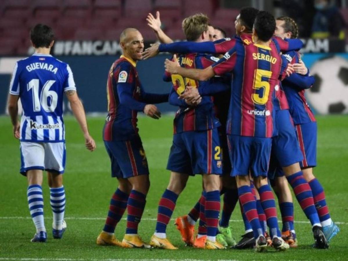 El Barça sufre y remonta a la Real Sociedad