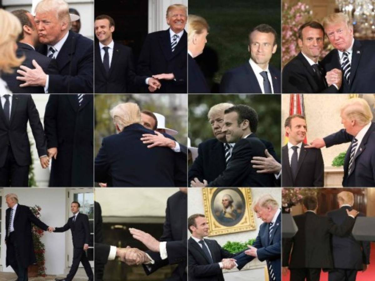 Gestos de afecto entre Emmanuel Macron y Donald Trump causan gracia en Estados Unidos