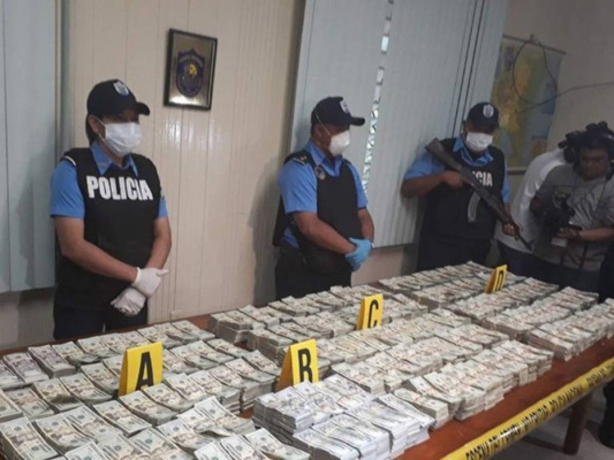 Policía de Nicaragua decomisa 3.6 millones de dólares  