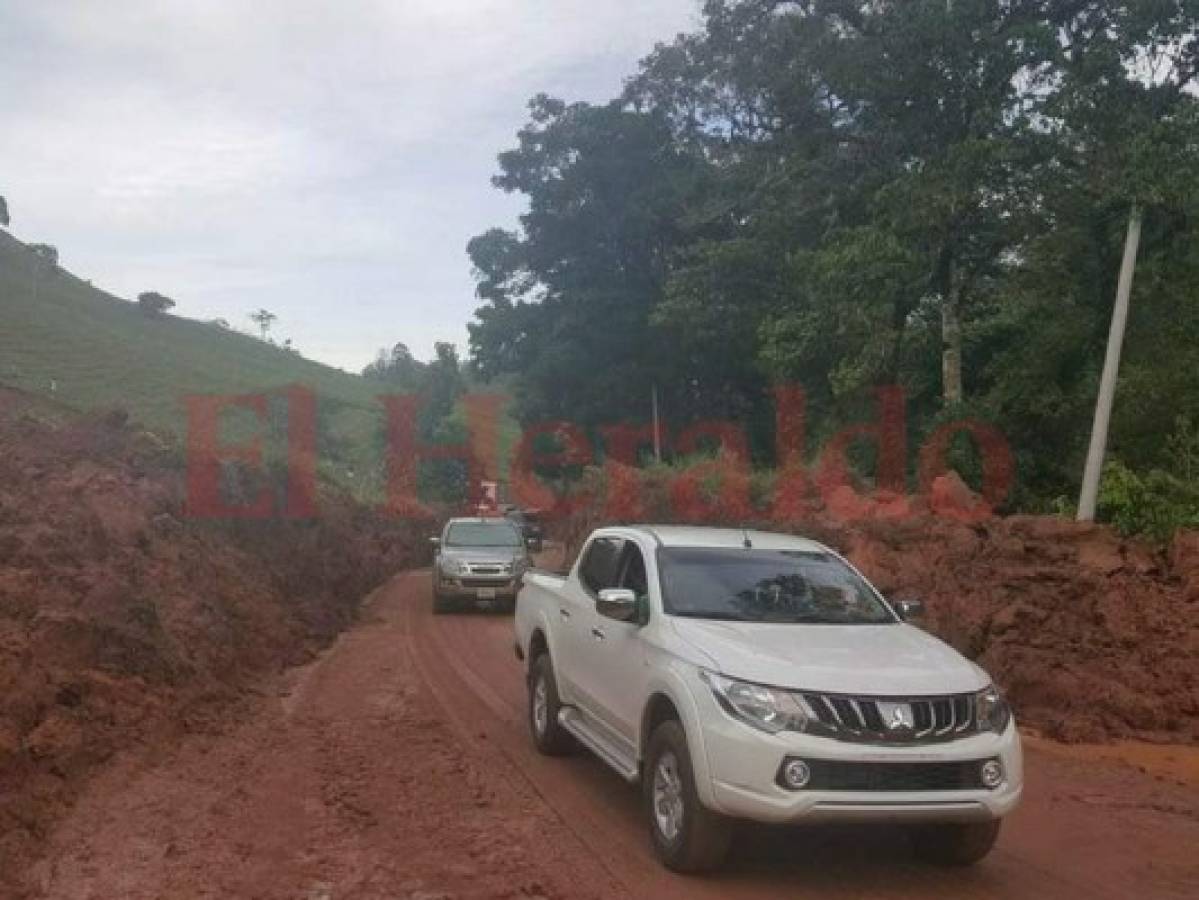 Habilitado el paso por un carril del corredor agrícola en Olancho