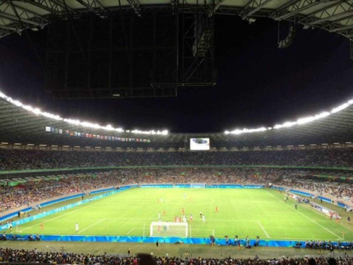 El estadio Mineirão de Belo Horizonte, apoyó con todo a Honduras en los cuartos de final ante Corea del Sur. Se espera que pase lo mismo ante Nigeria el sábado.