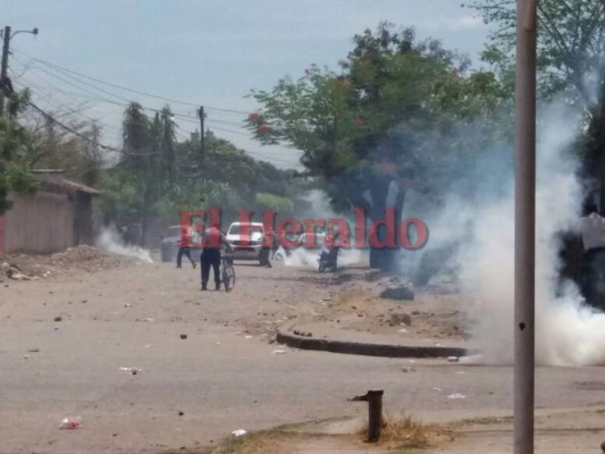 Marcha del Día del Trabajo termina en enfrentamiento en Choluteca   