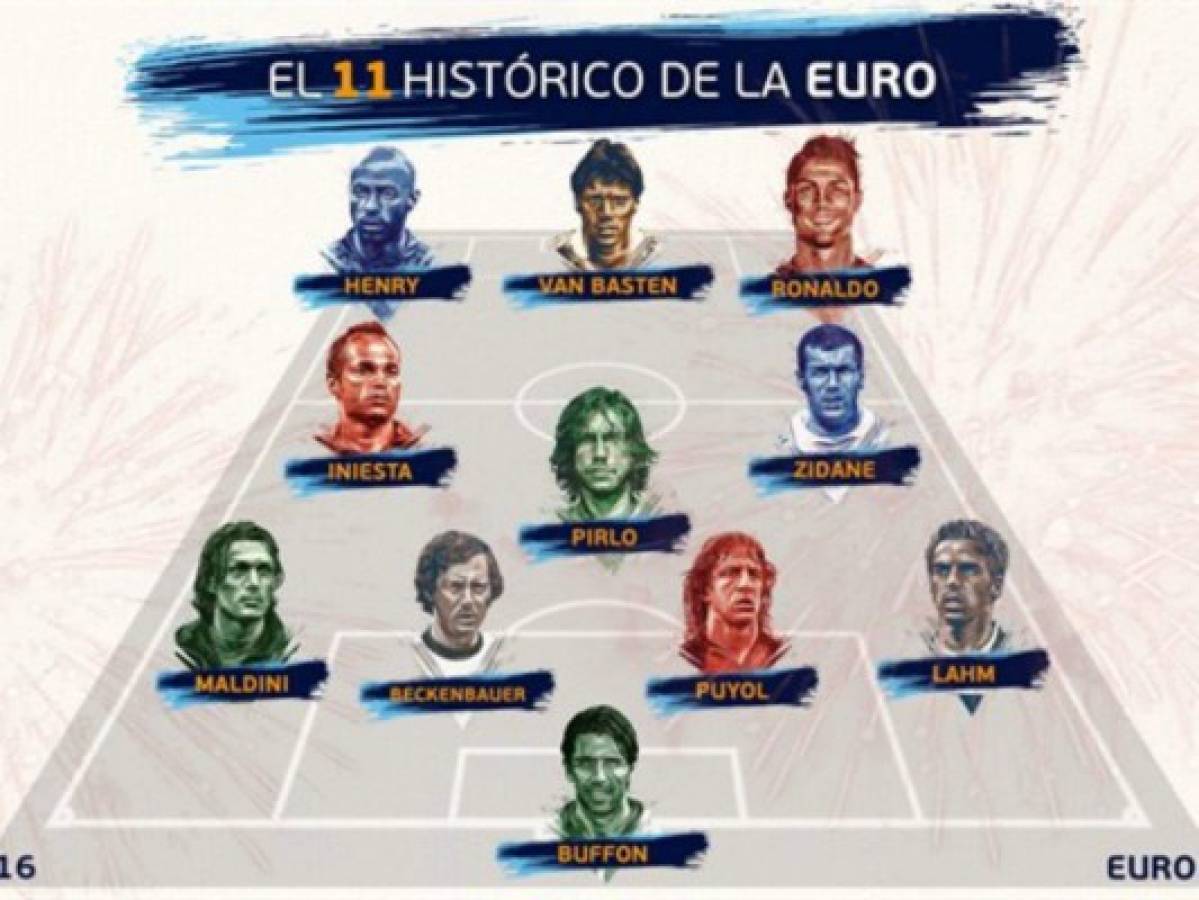 Tres italianos y dos españoles en el XI histórico de la Eurocopa