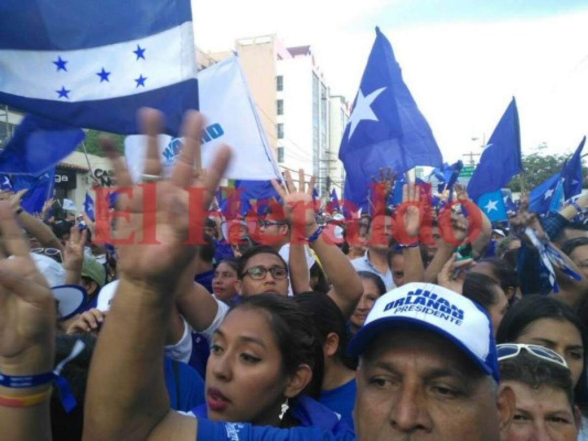 Nacionalistas realizan movilización en la capital de Honduras