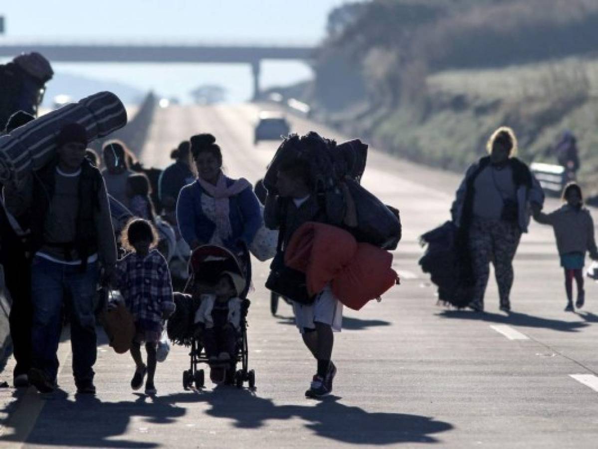 Caravana migrante de hondure os cumple un mes de camino a Estados