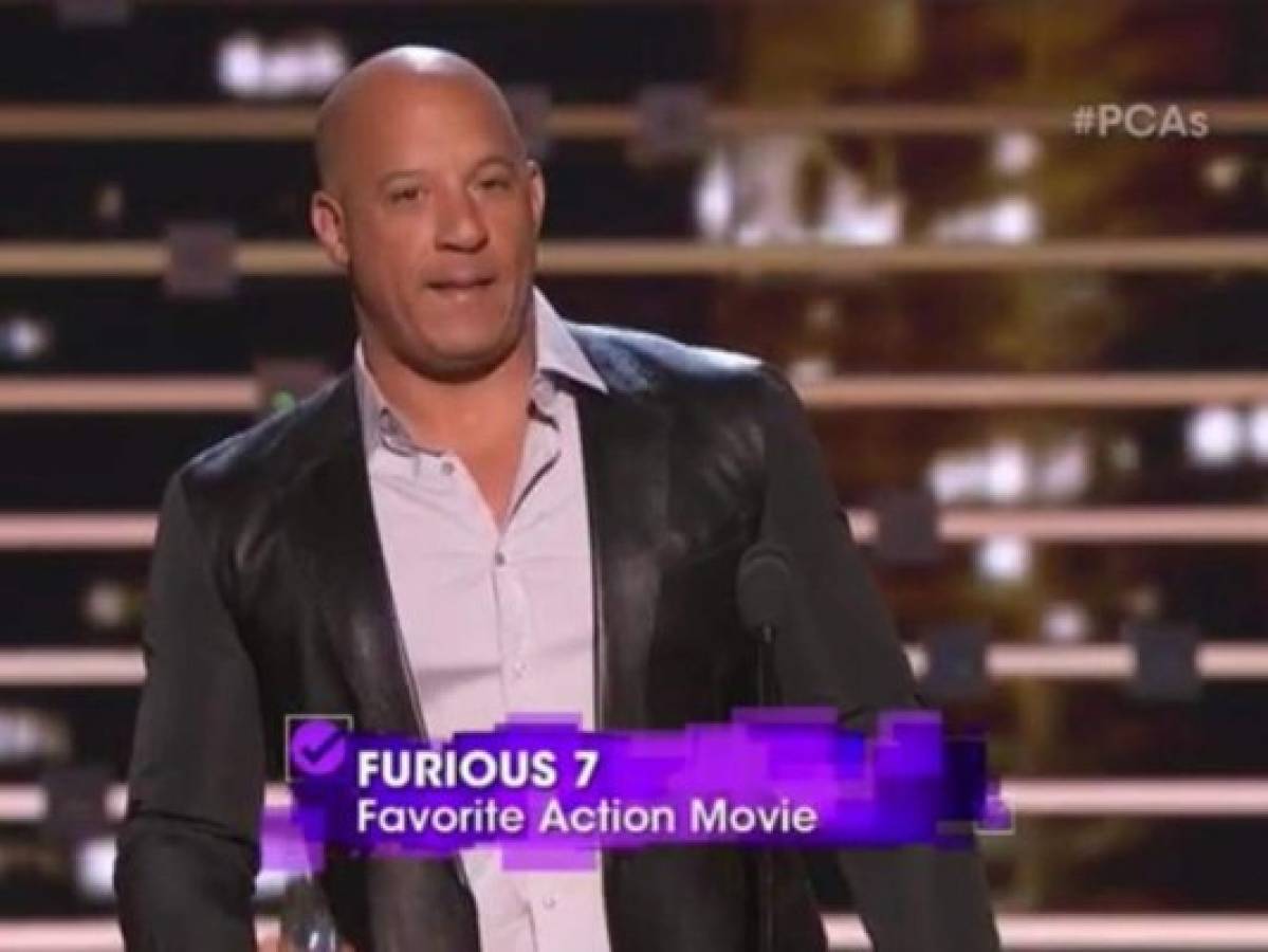 Vin Diesel muy emotivo y al borde de las lágrimas en los People’s Choice Awards  