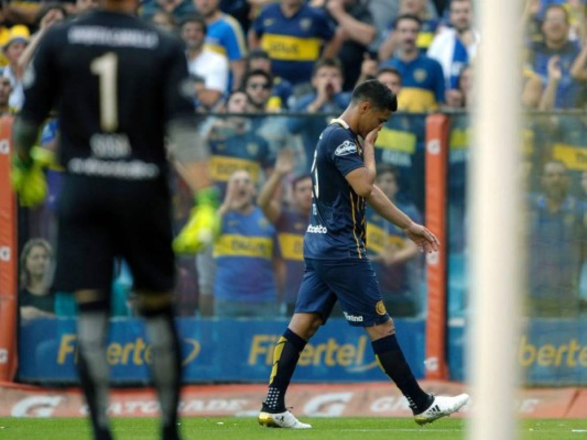 Teo Gutiérrez anota en la Boca para Rosario y celebra a lo River... ¡la que se armó!