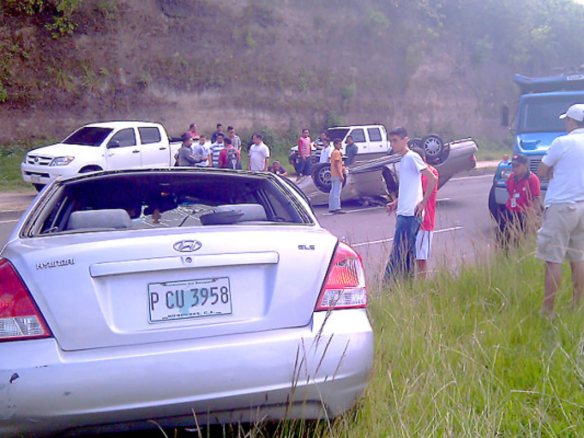 Accidente en el anillo periférico de Tegucigalpa