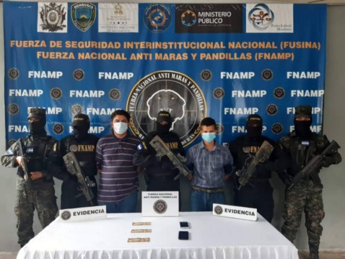 Caen dos extorsionadores de la Mara Salvatrucha (MS-13) en San Pedro Sula