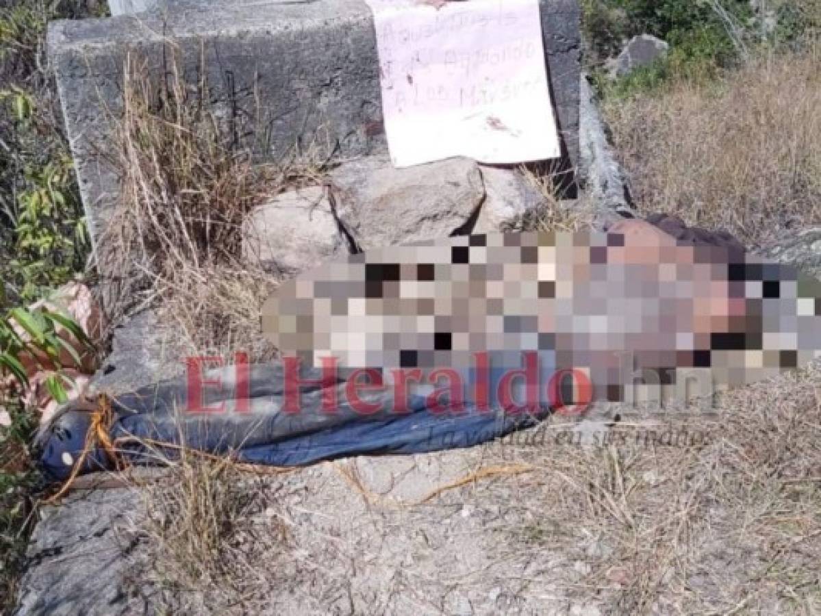 Hallan a hombre decapitado en Amarateca con una nota