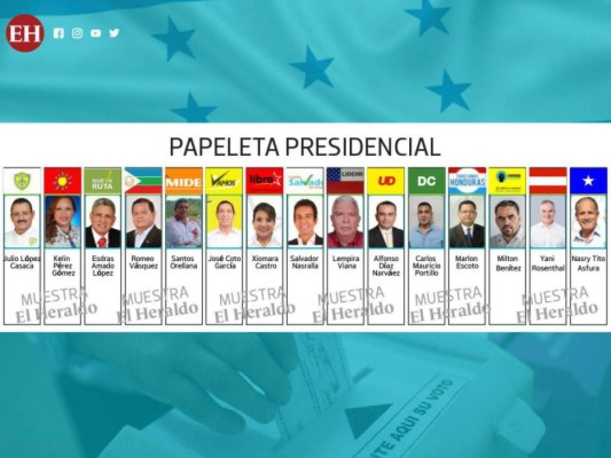 Así queda la papeleta electoral para las elecciones generales de noviembre  