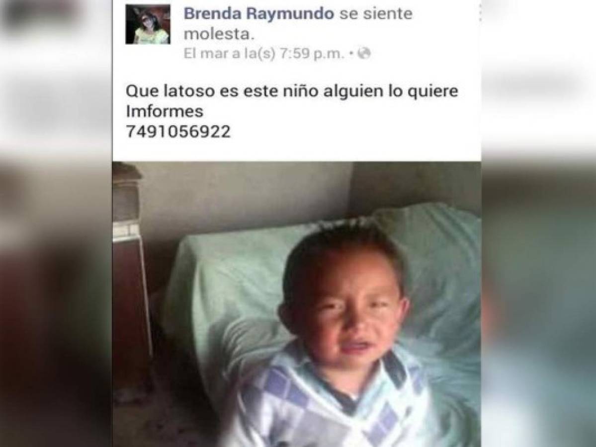 Desalmada madre vende a su hijo por Facebook